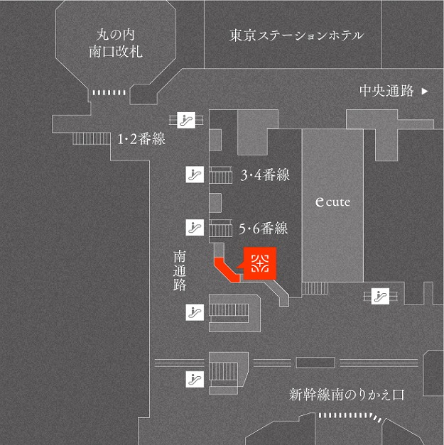 PRESS BUTTER SAND HANAGATAYA東京店の店舗案内図