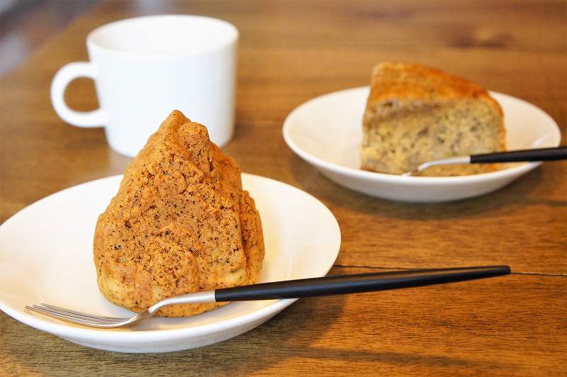 喫茶こんの紅茶ピーナッツクリームケーキ