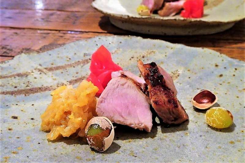 TAKU円山のランチセットの「余市産豚肉の味噌漬け」