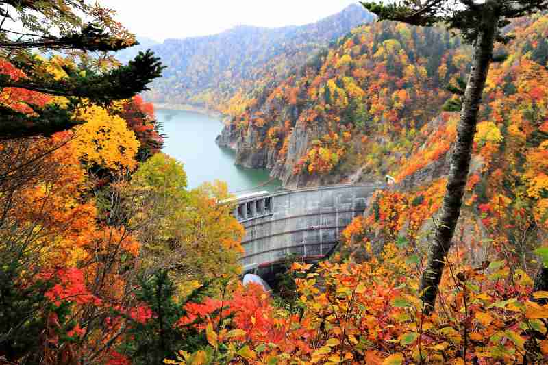 秋の豊平峡ダム