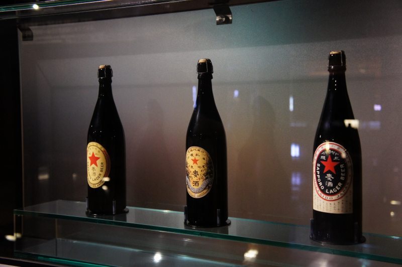 サッポロビール博物館　昔のビール瓶