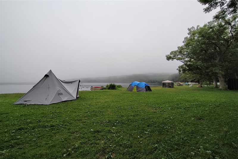東大沼キャンプ場のテントサイト