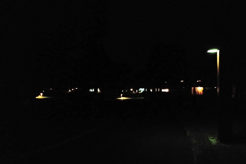 夜の白石公園はこだてオートキャンプ場