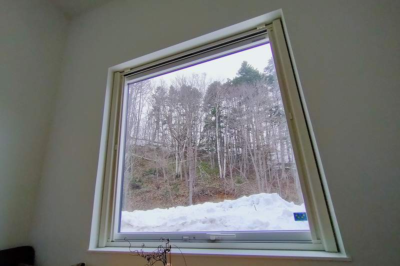 アグリスケープの個室から見える窓の景色