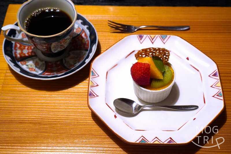 函館「欧風料理 紫ぜん」クリームブリュレとコーヒー